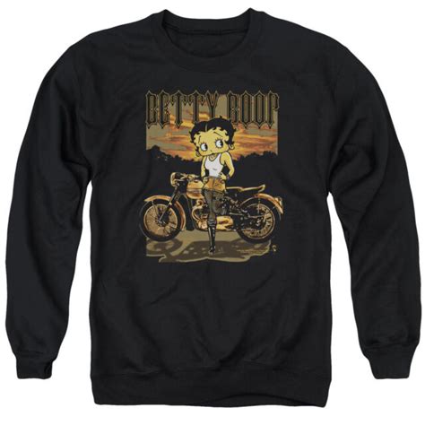 Betty Boop Rebel Rider Licensed Adult Pullover Crewneck Sweatshirt Sm