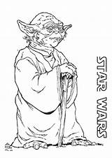 Yoda Pages Master Coloring Jedi Powerful Wise Legendary Wars Star Color sketch template
