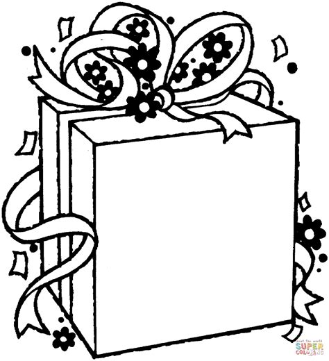 birthday gift package coloring