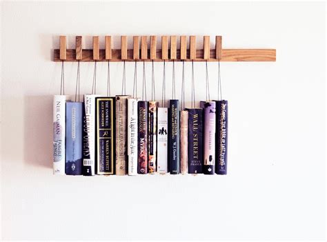hanging books wall storage rack designs ideas  dornob