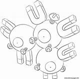Pokemon Magneton Coloring Pages Printable Print Color Online Book Info sketch template