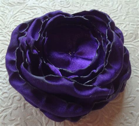 items similar to purple satin flower satin flower embellishment