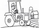 Tractor Coloring Pages Kids Truck Print Easy John Drawing Drawings Outline Deere Tractors Printable Cliparts Clipart Trailer Color Wagon Cartoon sketch template