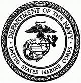 Marine Seal Emblem Logo Corp Navy Vector Corps Usmc Marines Svg Symbol Coloring States United Drawing  Marinecorps Clipart Air sketch template
