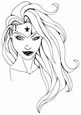 Coloring Wonder Woman Superhero Pages Girl Catwoman Drawing Girls Kids Printable Women Female Superheroes Template Sheets Colouring Color Drawings Hero sketch template