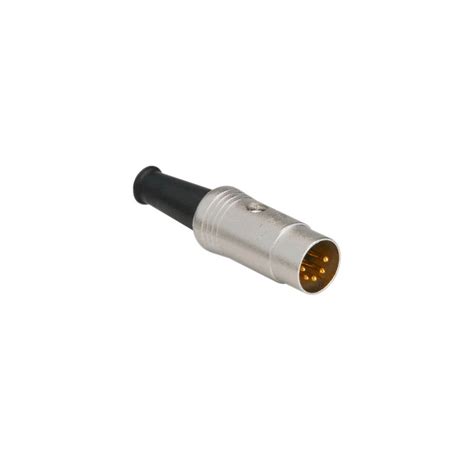 Rean Nys322g Din Male Connector 5 Pin Gold Plated Audiophonics
