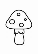 Paddestoel Stippen Mushroom Kleurplaten Paddenstoel Herfst sketch template