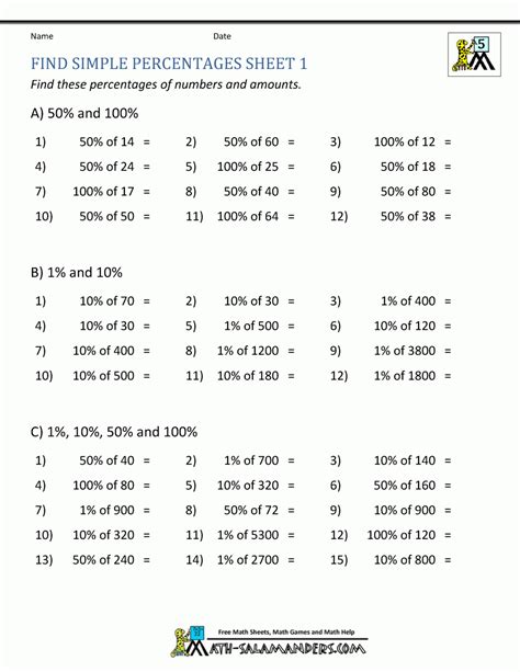finding percentage worksheets db excelcom