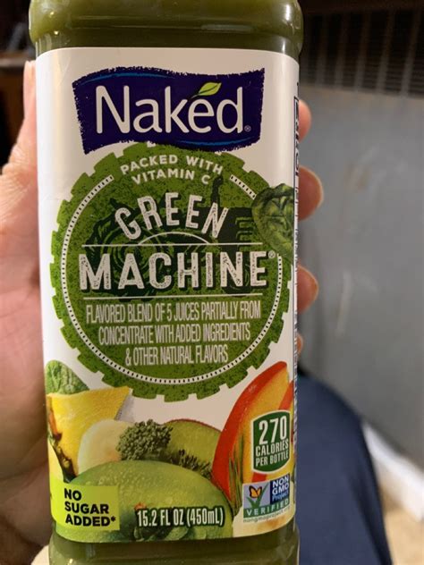 Naked Boosted Smoothie Green Machine Calories Nutrition Analysis