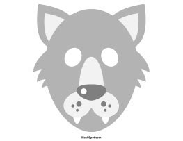 wolf mask template mask template wolf mask coloring mask