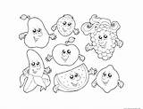 Coloring Pages Fruit Veggie Fruits Getcolorings Color sketch template