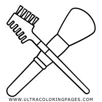 makeup brushes coloring page ultra coloring pages