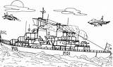 Warship Transportation Coloring Printable Bateau Militaire Kb sketch template