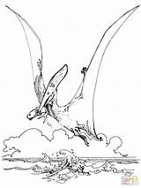 Coloring Pterodactyl Getcolorings Pages sketch template