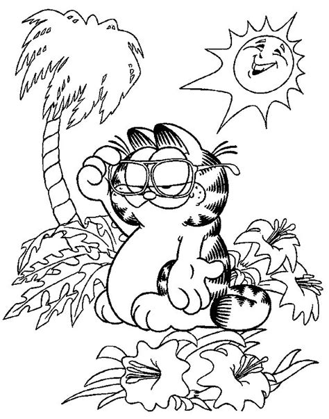 printable garfield coloring pages  kids
