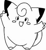 Clefairy Coloriage Pikachu Dessin Pokémon Sacha sketch template