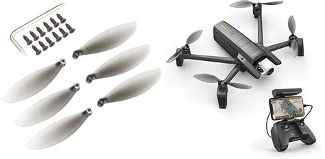 parrot anafi helices pour drone couleur gris anafi drone quadricoptere pliable avec