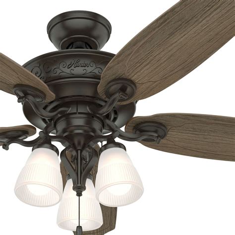 hunter fan   traditional noble bronze indoor ceiling fan  light kit  ebay