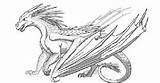 Wings Fire Coloring Icewing Pages Dragons sketch template
