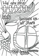 Communion First Coloring Holy Pages Eucharist Colouring Kids Children Sheets Sheet Bread Church Childrens Catholic Prayer Ministry Printable Creative Reflective sketch template