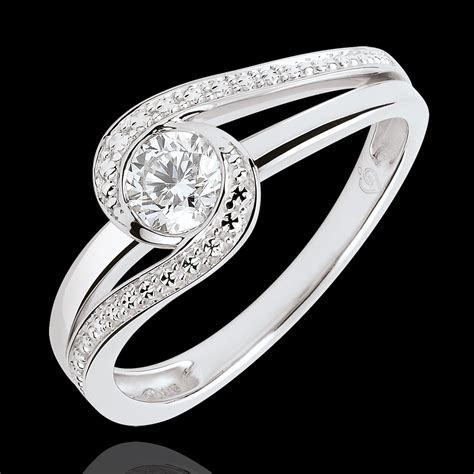bague de fiancailles nid precieux preciosa diamant  carat  blanc  carats bijoux edenly