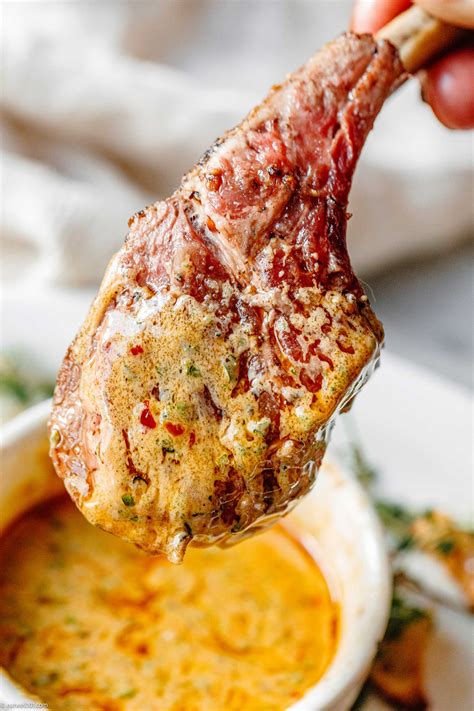roasted rack of lamb recipe with butter sauce roasted lamb rack