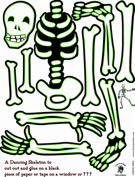 skeleton print  clipart