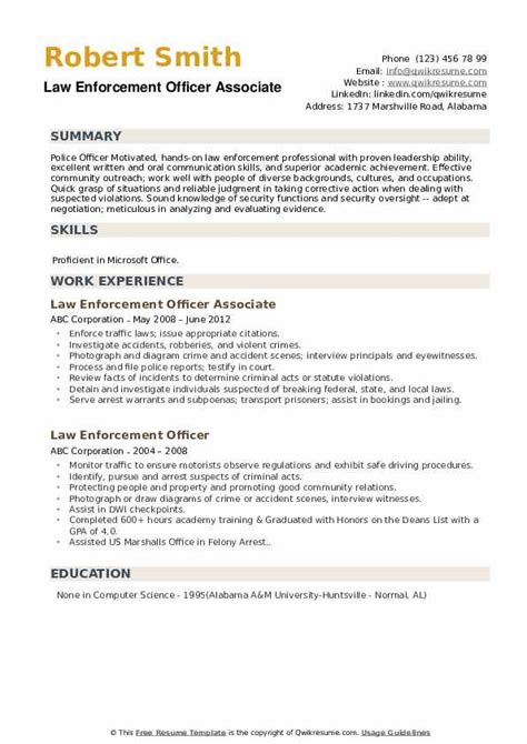 law enforcement resume samples templates    law bankhomecom