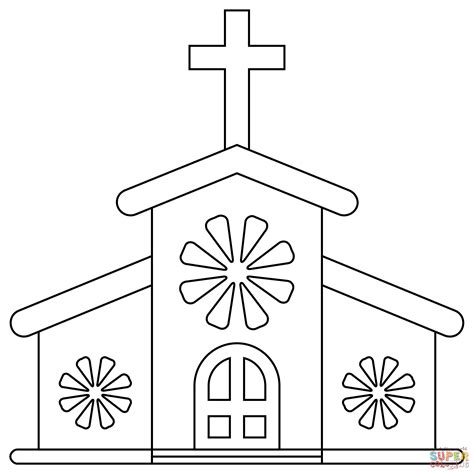church coloring page  printable coloring pages coloring home