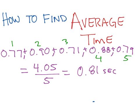 calculate average time math showme