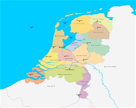 geography provincies hoofdsteden en wateren van nederland wwwtopomanianet