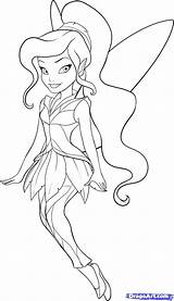 Vidia Disney Coloring Pages Fairy Tinkerbell Drawing Draw Step Coloriage Rosetta Fée Clochette Drawings Friends Imprimer Fairies Characters Printable Tinker sketch template