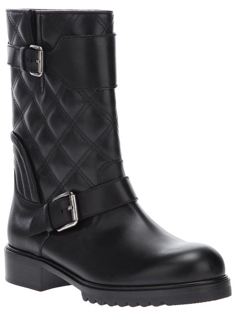 lyst marc jacobs quilted double buckle boot  black
