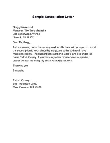 cancellation letter  edit fill sign  handypdf