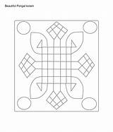 Pongal Coloring Kolam Page2 Pages sketch template