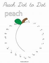 Dot Peach Coloring Cursive Built California Usa sketch template