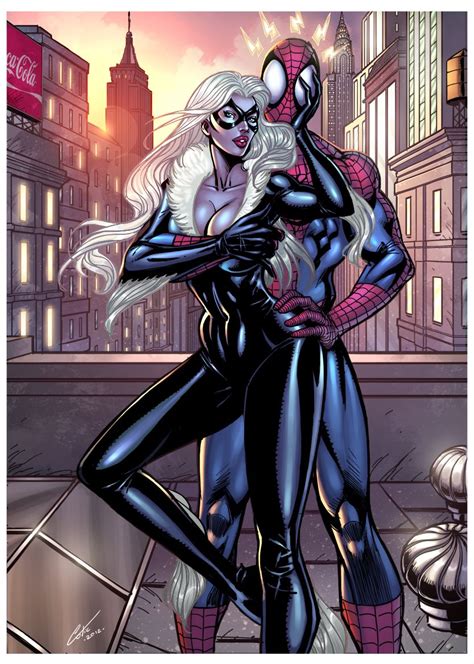 spidey and black cat by brunocotic on deviantart marvel comics black cat marvel marvel