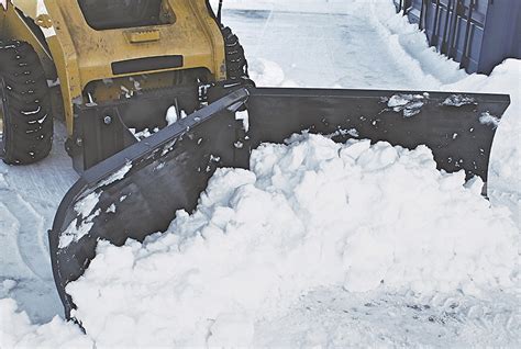 snow blade skid steer attachment plowing guide