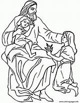 Jesus Coloring Children Pages Loves Little Christ Printable Color Print Online Clipart Library Popular Categories sketch template