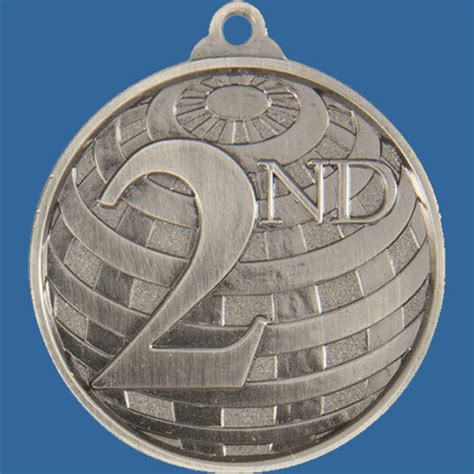 nde  place medal silver global series  engraving  ribbon