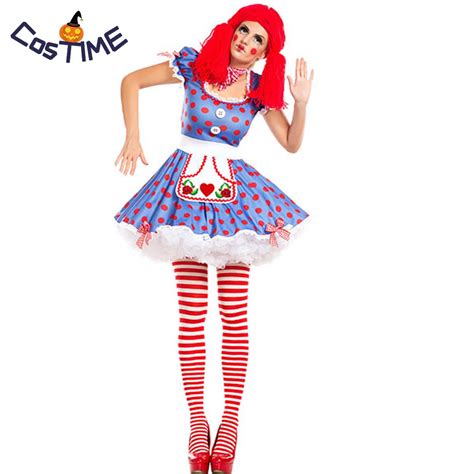 giggles clown wave point fancy dress fever women s playtime clown maid