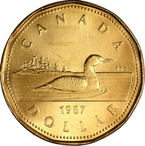 canadian dollar coins  canada date proof likespecimen  dollar coin unc loonie