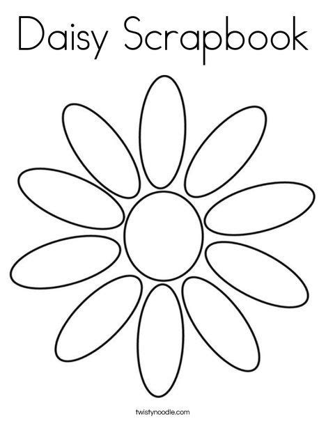 daisy scrapbook coloring page  twistynoodlecom girl scout daisy