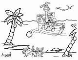 Pirate Coloring Pages Ship Kids Ships sketch template