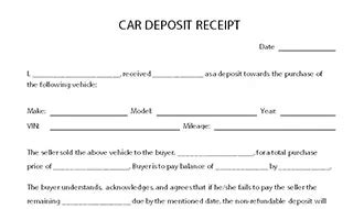handwritten car sale receipt car sale  rentals