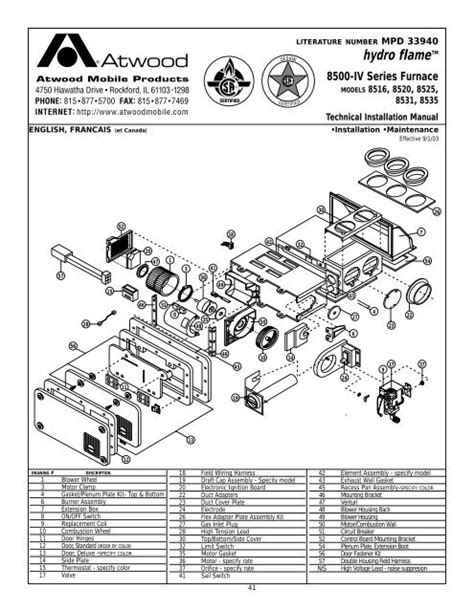 atwood  furnace wiring diagram wiring diagram