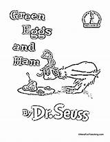 Ham Eggs Coloring Green Seuss Dr Pages Worksheets Printable Sam Am Sheets Color Colouring Fun Teaching Worksheet Theme Print Getcolorings sketch template