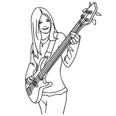 top   printable guitar coloring pages