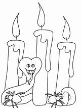 Halloween Coloring Pages Candle Print Snake Clipart Colouring Popular Printable Library sketch template