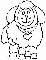 Lamb Cartoon Cliparts Coloring Pages sketch template